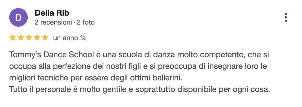 Recensione 5 di Tommy's Dance School